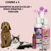 PETS COMPANY®️ 🐶 champú + rinse, pelaje radiante para mascotas🐶 coco, aloe, vitamina E