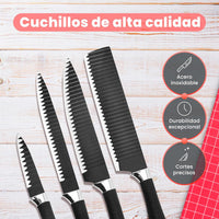 CUCHILLOS CUTTER PRO™️ acero inoxidable+ set cuchillos x6 pastelero